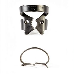 Rubber Dam Clamp Hu-Friedy #12A Satin Steel with Lower Molar Design-0
