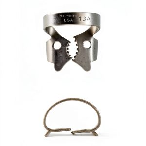 Rubber Dam Clamp Hu-Friedy RDCM13A Satin Steel Lower Molar Design-0