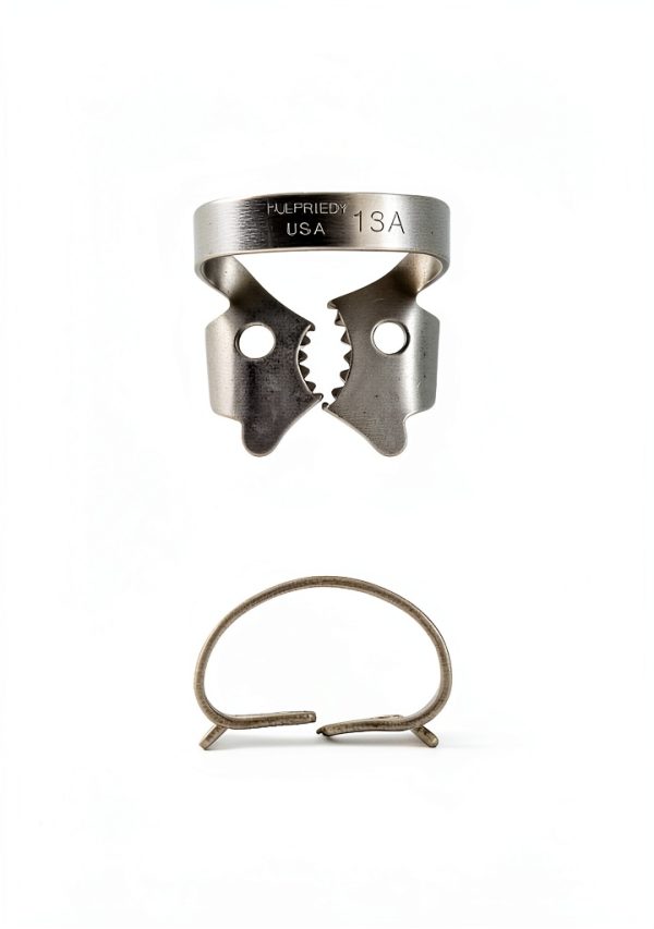 Rubber Dam Clamp Hu-Friedy RDCM13A Satin Steel Lower Molar Design-0